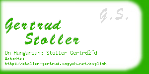 gertrud stoller business card